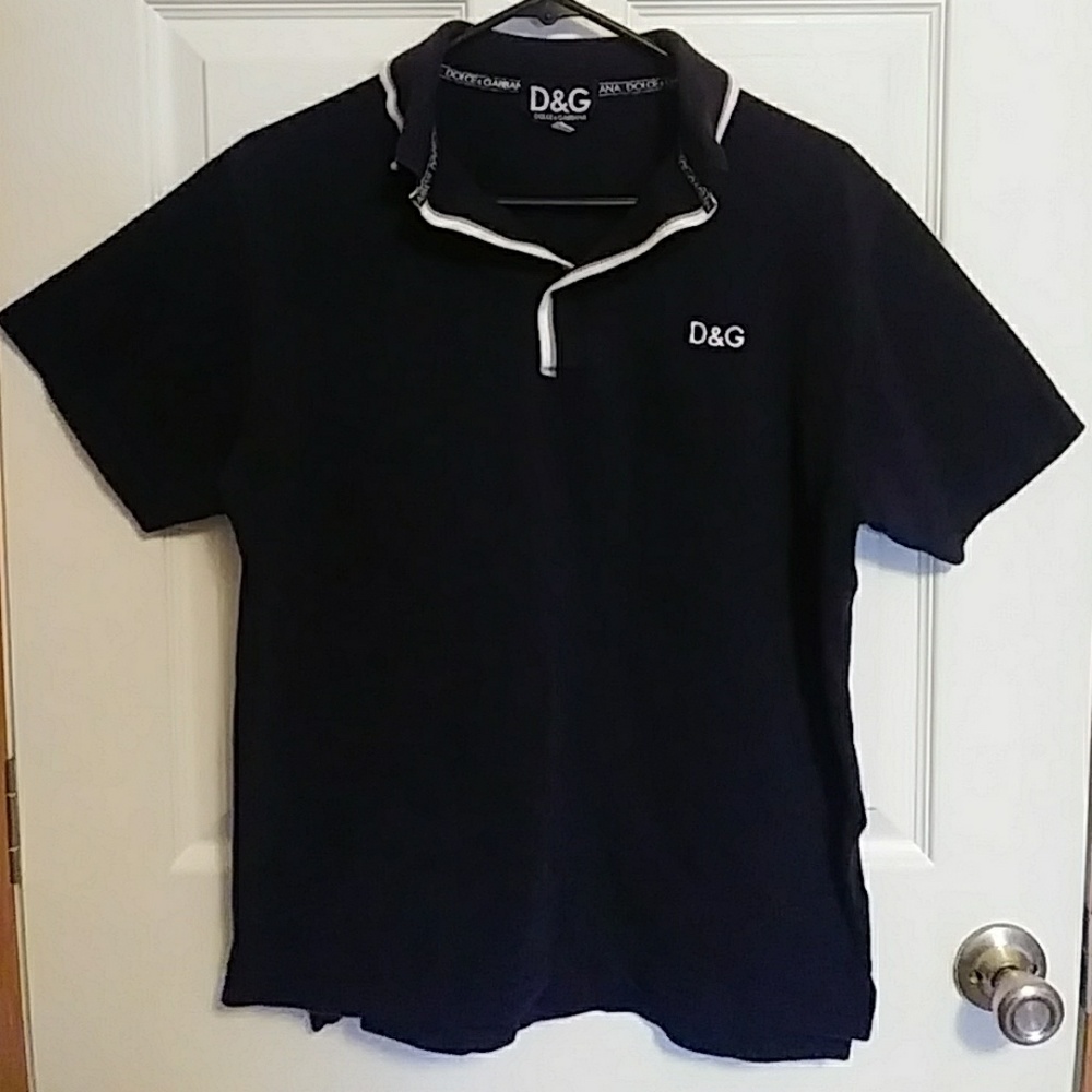 Navy blue Dolce&Gabbana collar shirt